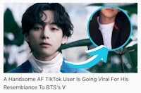 a handsome aftok user going viral restitution to bts v